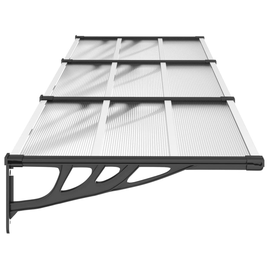 Deurluifel 297,5X90 Cm Polycarbonaat Zwart En Transparant