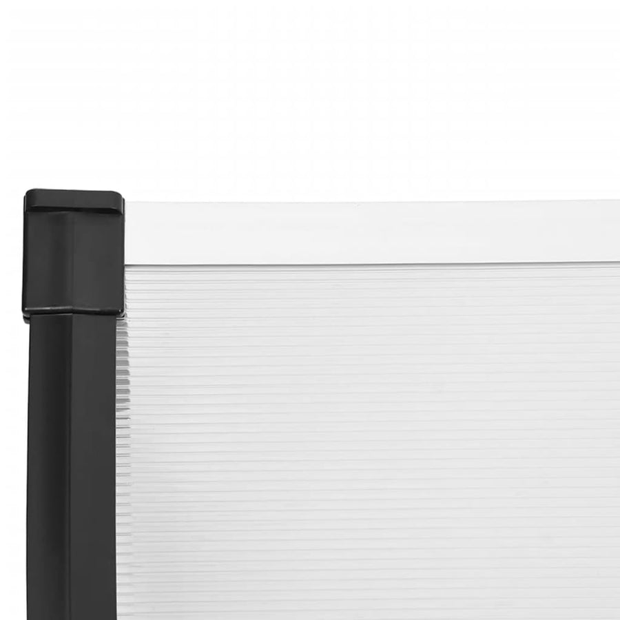 Deurluifel 297,5X90 Cm Polycarbonaat Zwart En Transparant