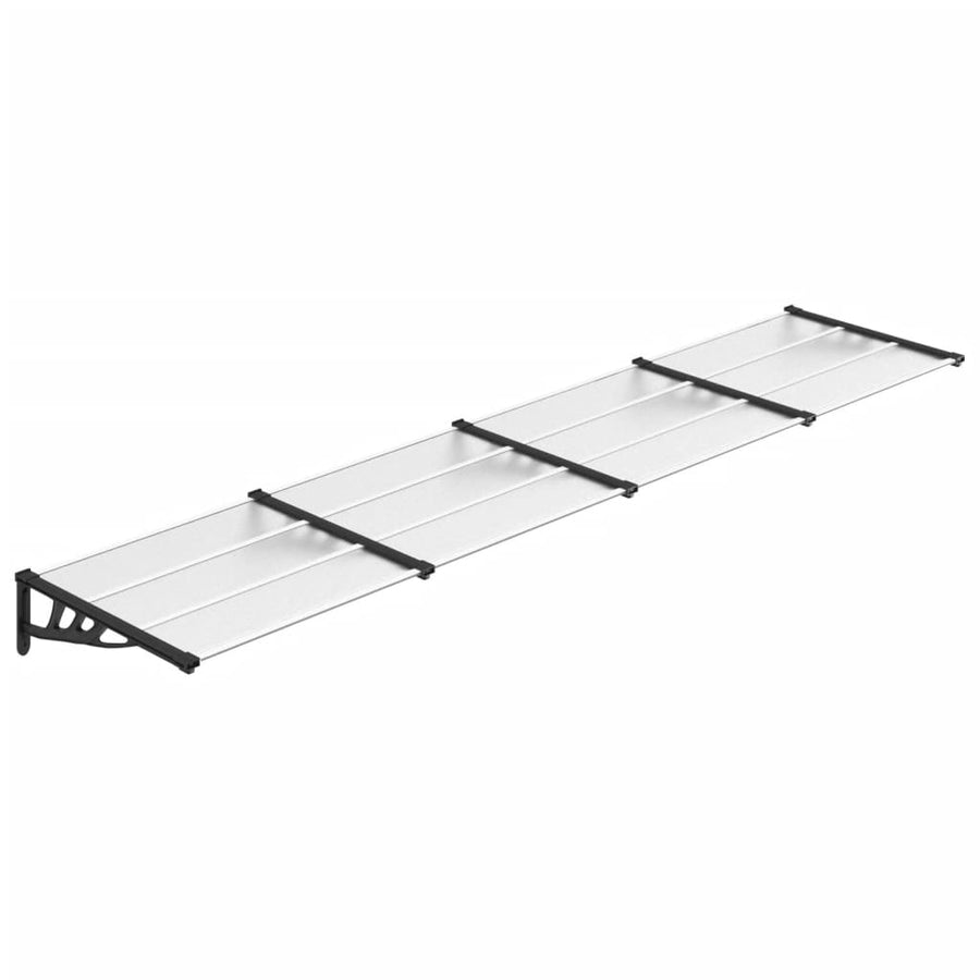 Deurluifel 396X90 Cm Polycarbonaat Zwart En Transparant