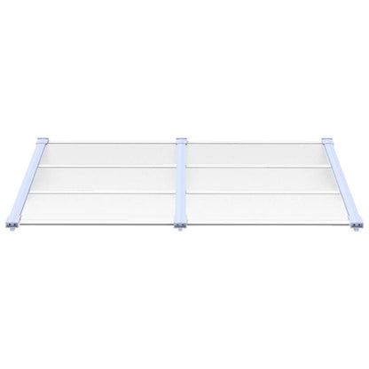 Deurluifel 152,5X90 Cm Polycarbonaat Grijs En Transparant