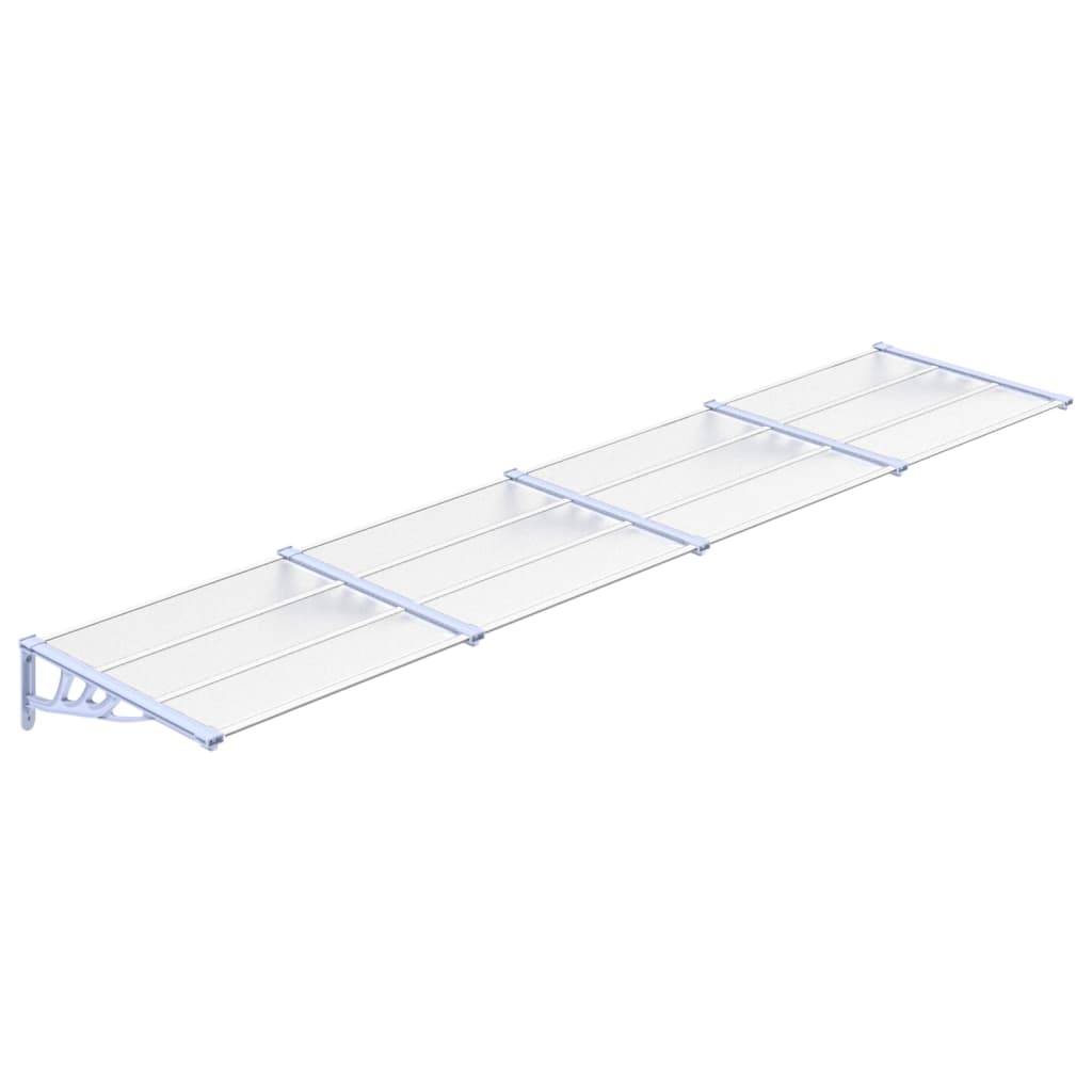 Deurluifel Polycarbonaat Grijs En Transparant 396 x 90 cm
