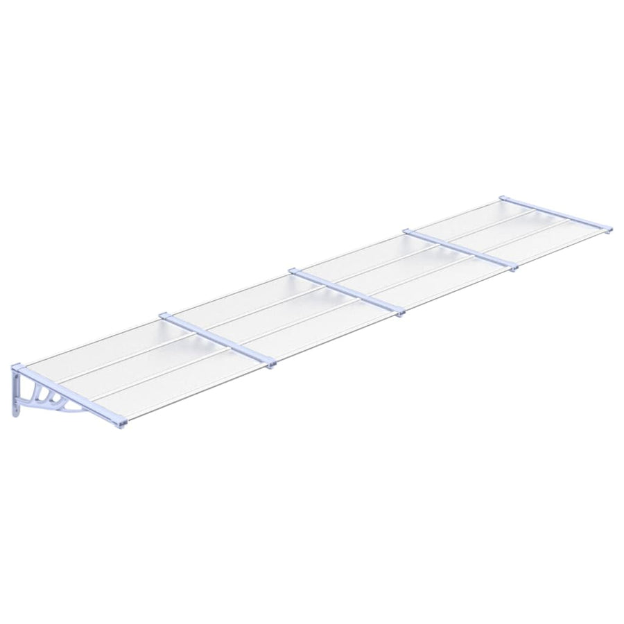 Deurluifel Polycarbonaat Grijs En Transparant 396 x 90 cm
