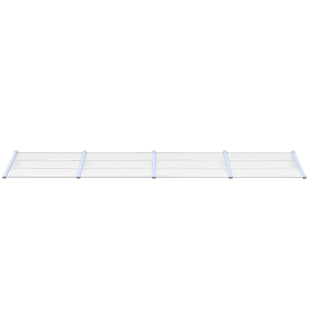 Deurluifel Polycarbonaat Grijs En Transparant 396 x 90 cm