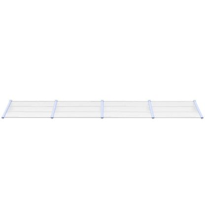Deurluifel Polycarbonaat Grijs En Transparant 396 x 90 cm