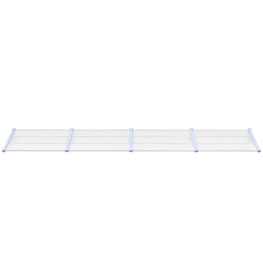 Deurluifel Polycarbonaat Grijs En Transparant 396 x 90 cm