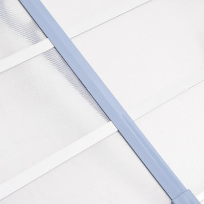 Deurluifel Polycarbonaat Grijs En Transparant 396 x 90 cm