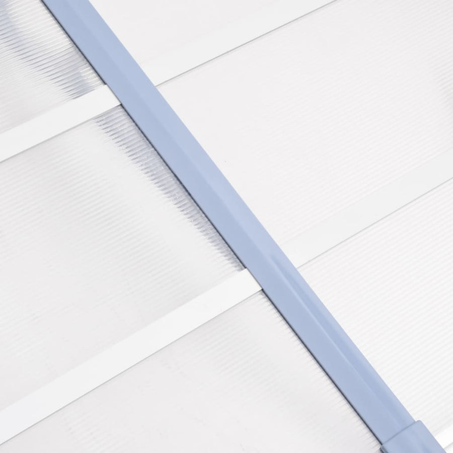 Deurluifel Polycarbonaat Grijs En Transparant 396 x 90 cm