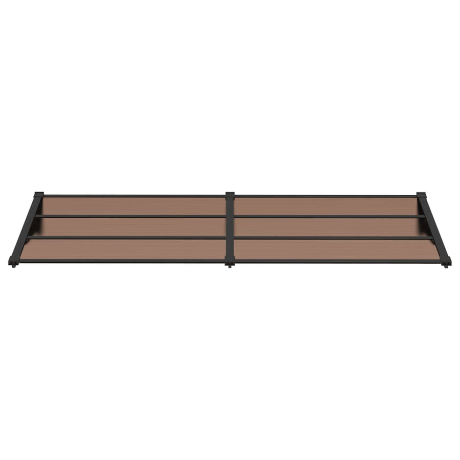 Deurluifel Polycarbonaat Zwart 239 x 90 cm