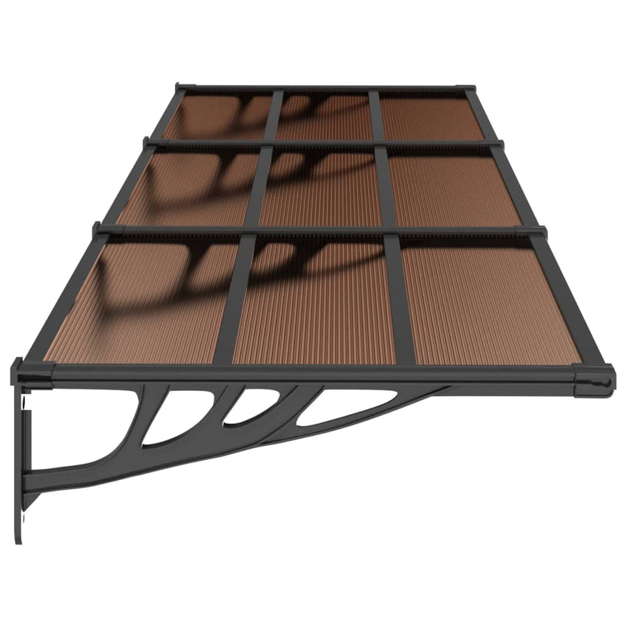 Deurluifel 297,5X90 Cm Polycarbonaat Zwart 297.5 x 90 cm