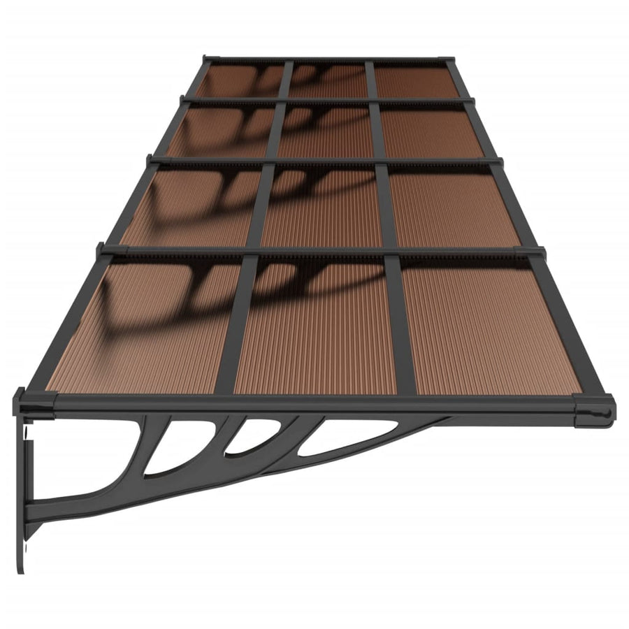 Deurluifel 396x90 cm polycarbonaat zwart 396 x 90 cm