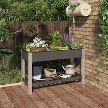 Plantenbak Verhoogd Met Schap Hkc Grijs 120 x 50 x 75 cm