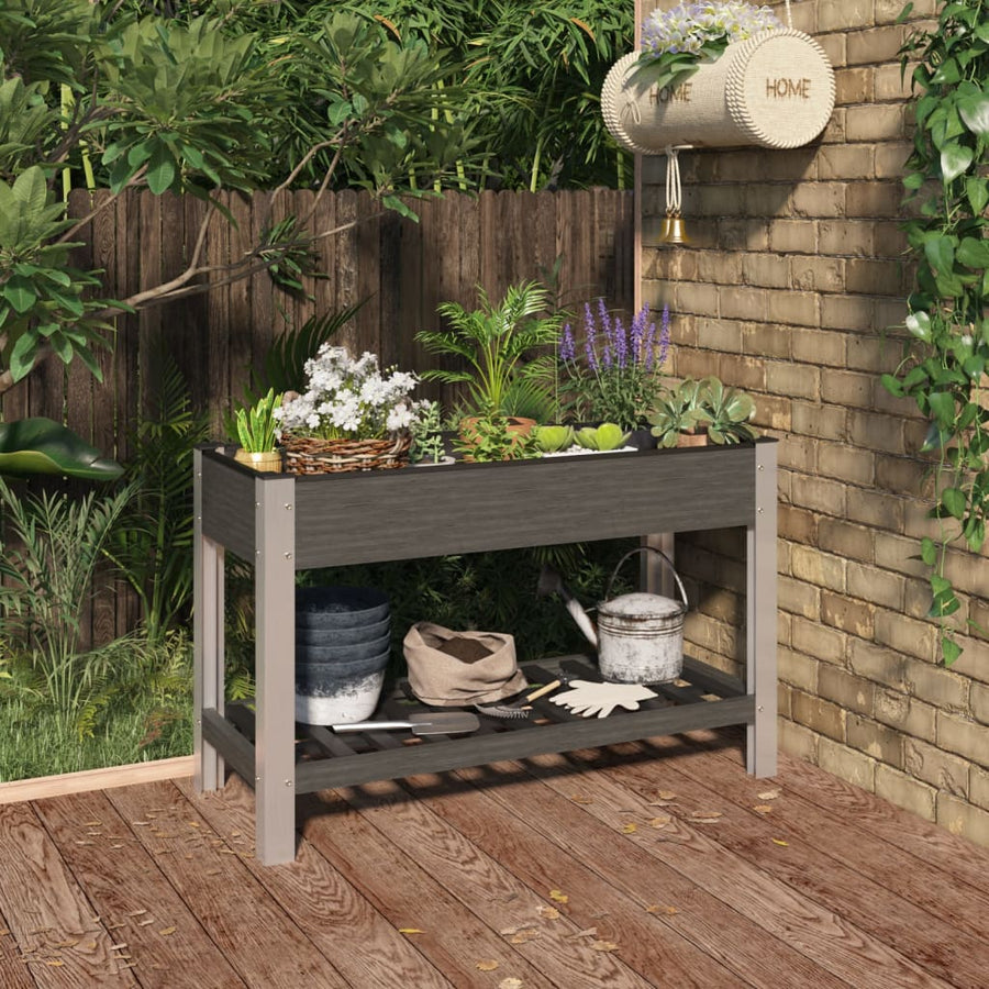 Plantenbak Verhoogd Met Schap Hkc Grijs 120 x 50 x 75 cm