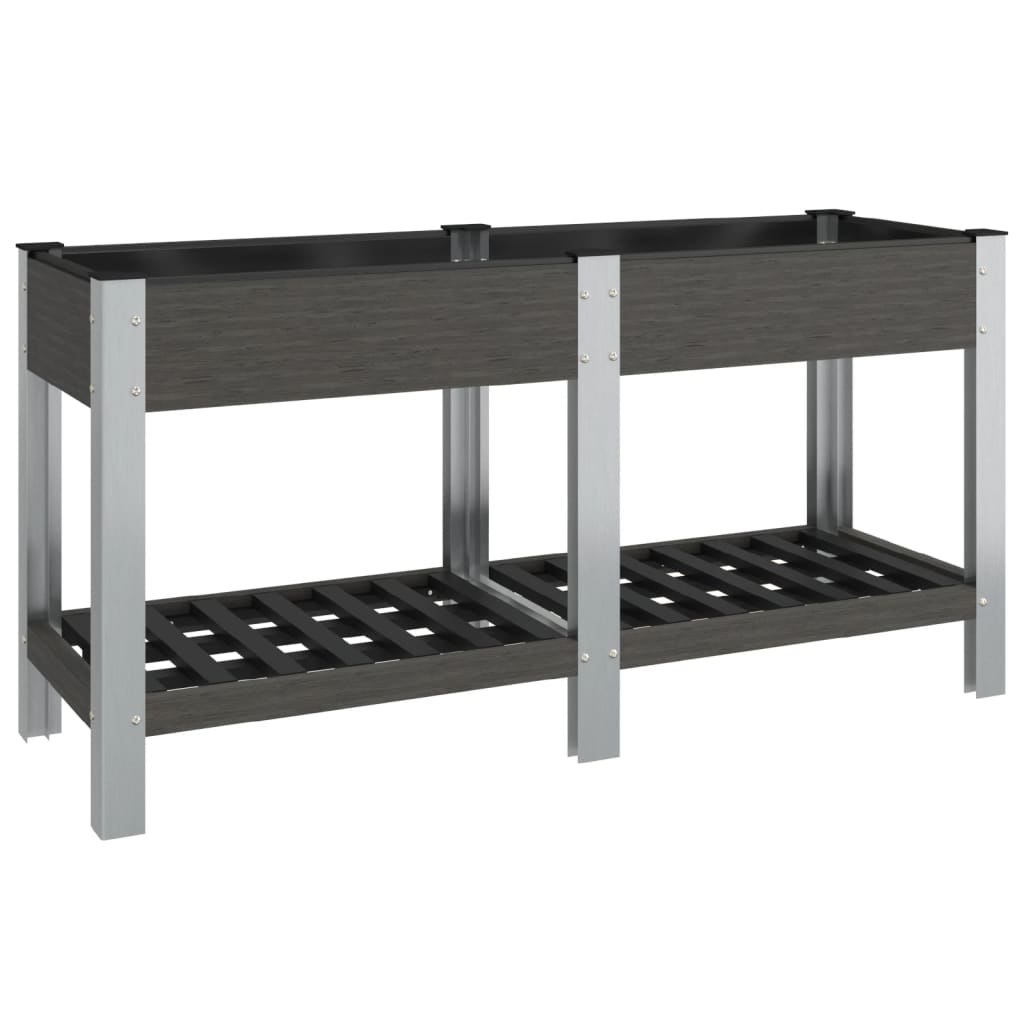 Plantenbak Verhoogd Met Schap Hkc Grijs 150 x 50 x 75 cm