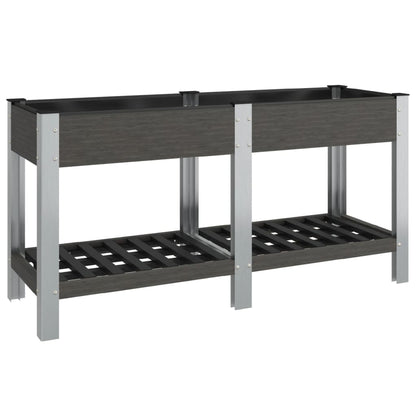 Plantenbak Verhoogd Met Schap Hkc Grijs 150 x 50 x 75 cm