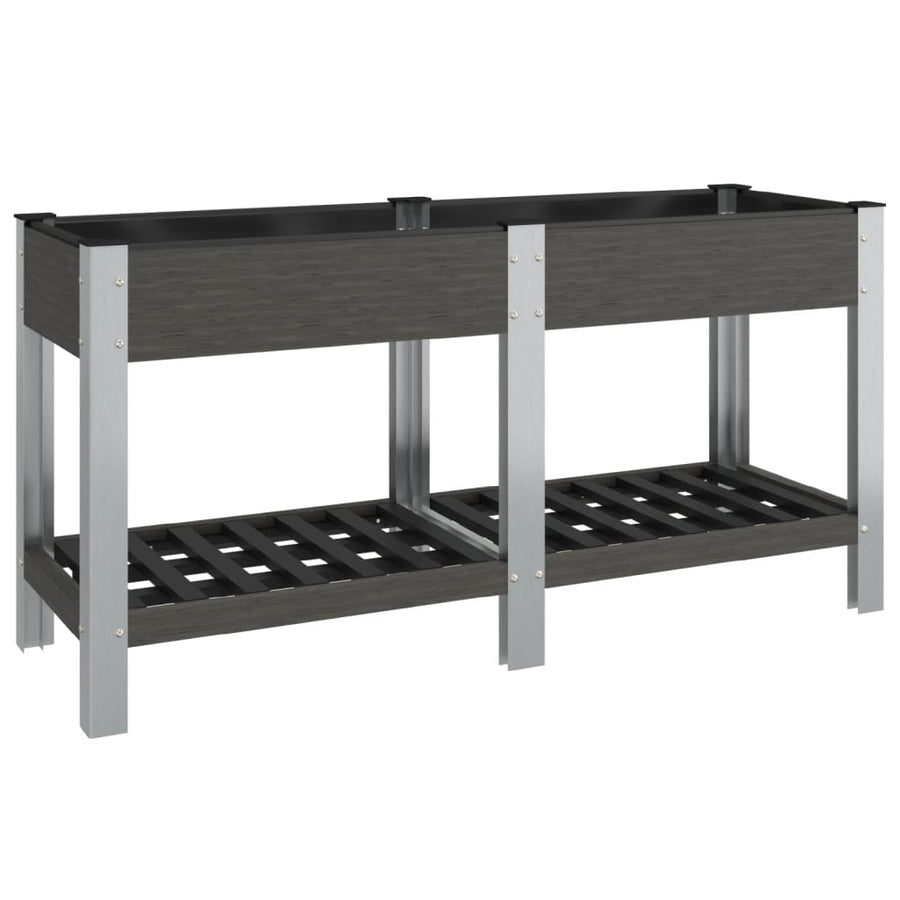Plantenbak Verhoogd Met Schap Hkc Grijs 150 x 50 x 75 cm