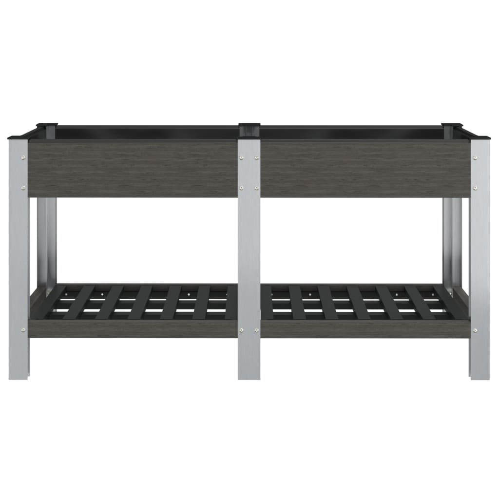 Plantenbak Verhoogd Met Schap Hkc Grijs 150 x 50 x 75 cm