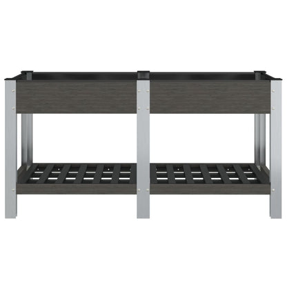 Plantenbak Verhoogd Met Schap Hkc Grijs 150 x 50 x 75 cm