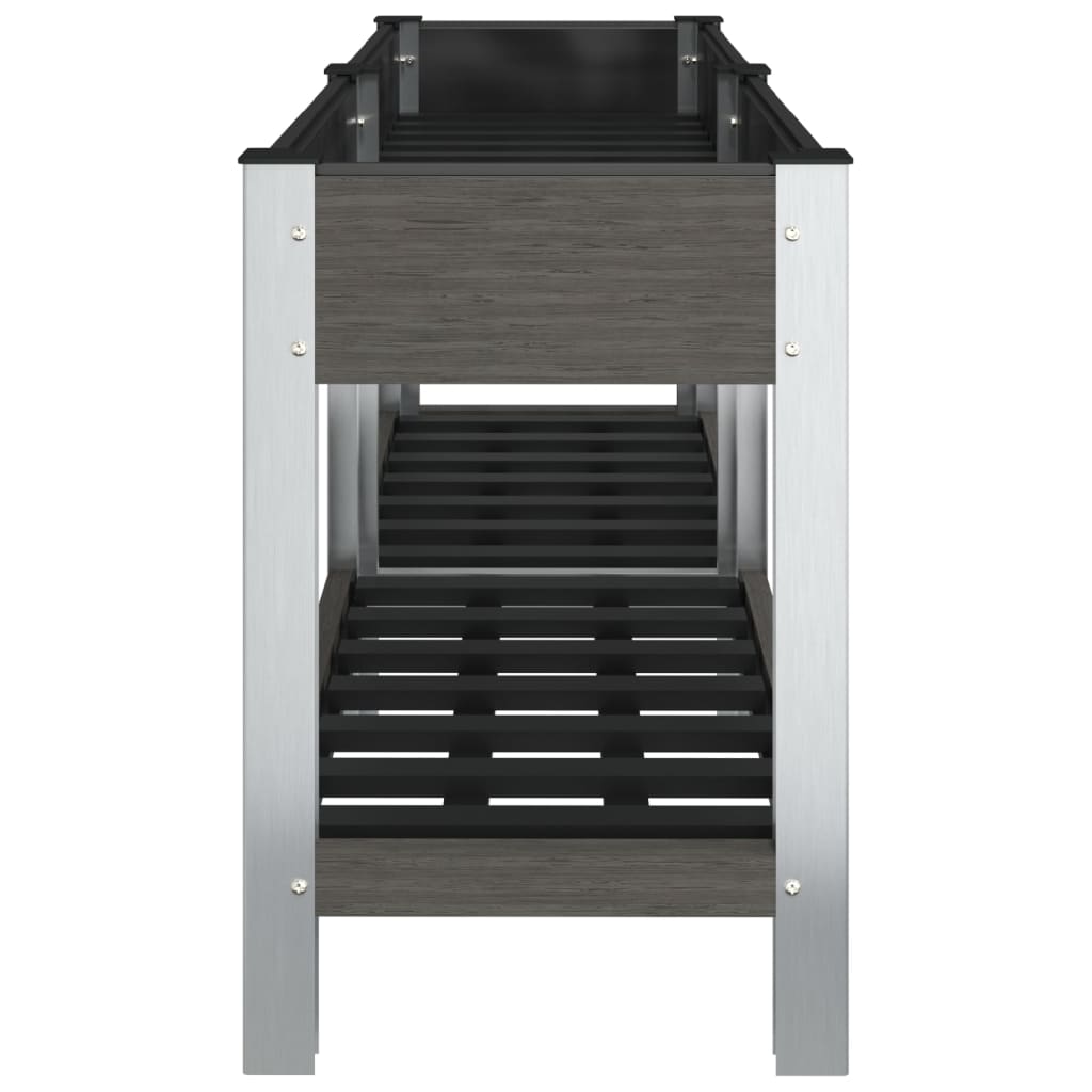 Plantenbak Verhoogd Met Schap Hkc Grijs 150 x 50 x 75 cm