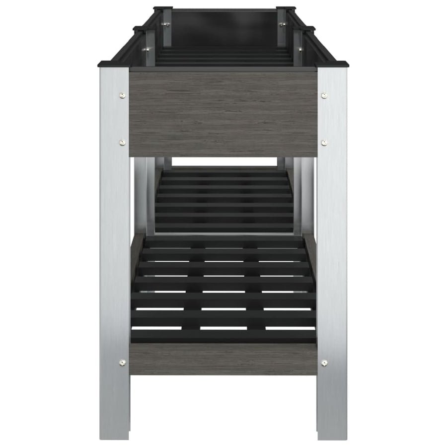 Plantenbak Verhoogd Met Schap Hkc Grijs 150 x 50 x 75 cm