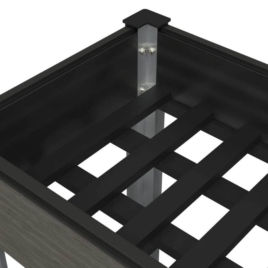 Plantenbak Verhoogd Met Schap Hkc Grijs 150 x 50 x 75 cm