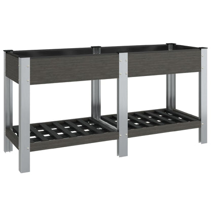 Plantenbak Verhoogd Met Schap Hkc Grijs 175 x 50 x 75 cm