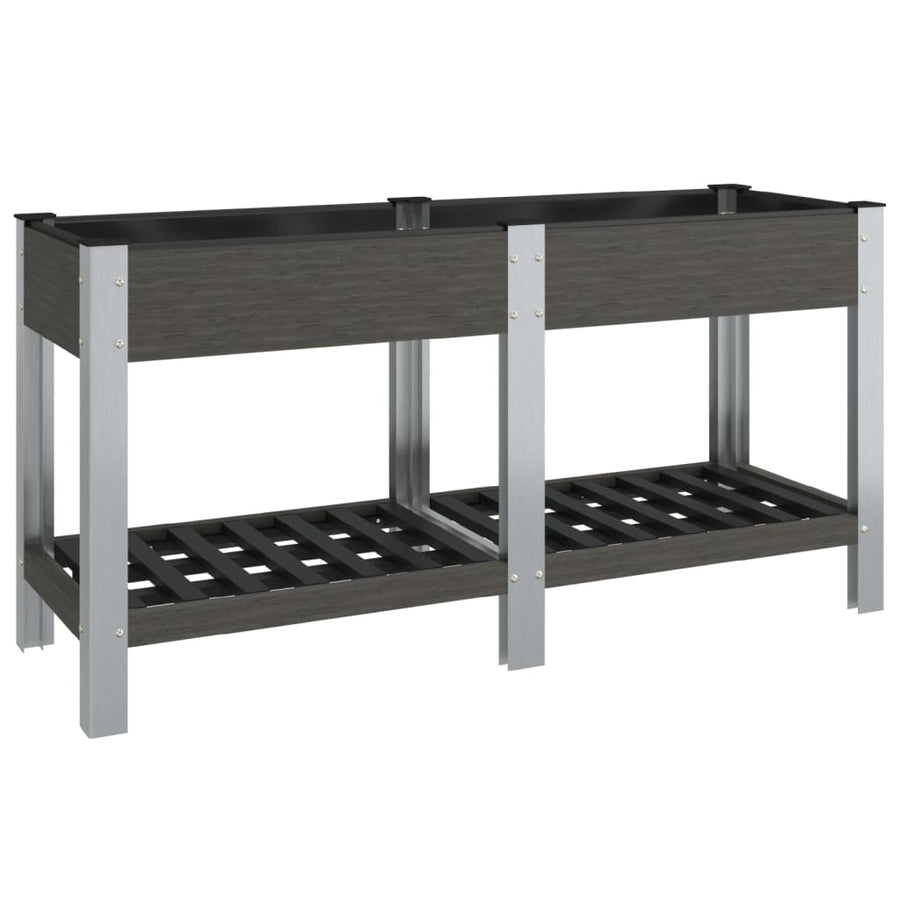 Plantenbak Verhoogd Met Schap Hkc Grijs 175 x 50 x 75 cm