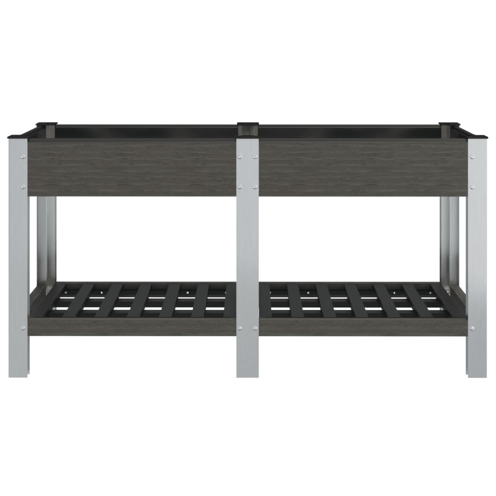 Plantenbak Verhoogd Met Schap Hkc Grijs 175 x 50 x 75 cm