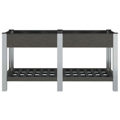 Plantenbak Verhoogd Met Schap Hkc Grijs 175 x 50 x 75 cm
