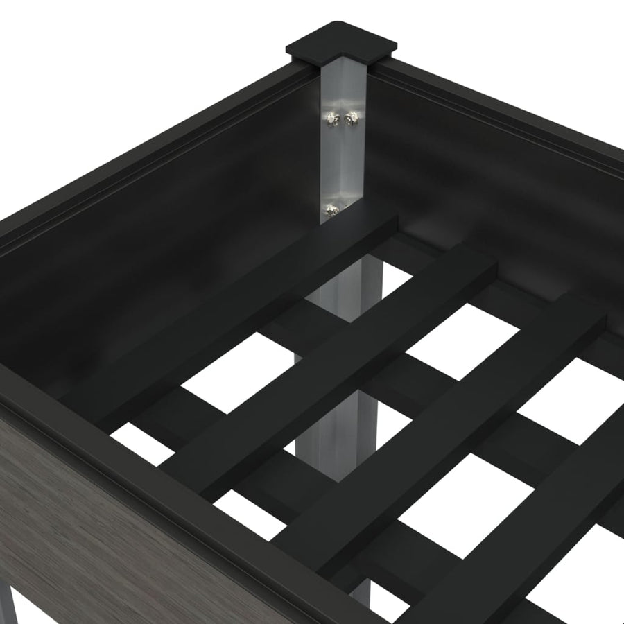 Plantenbak Verhoogd Met Schap Hkc Grijs 175 x 50 x 75 cm