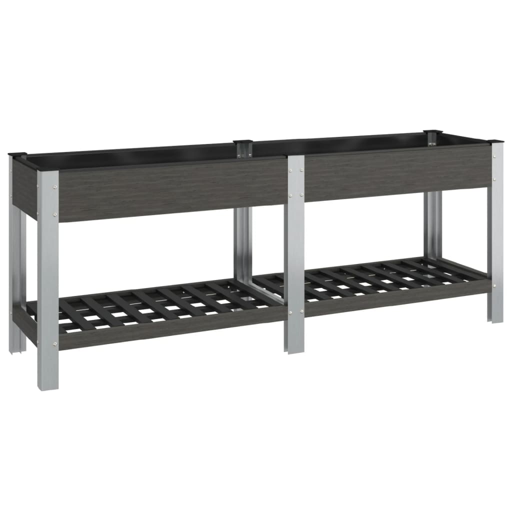 Plantenbak Verhoogd Met Schap Hkc Grijs 200 x 50 x 75 cm