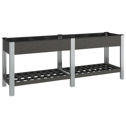 Plantenbak Verhoogd Met Schap Hkc Grijs 200 x 50 x 75 cm