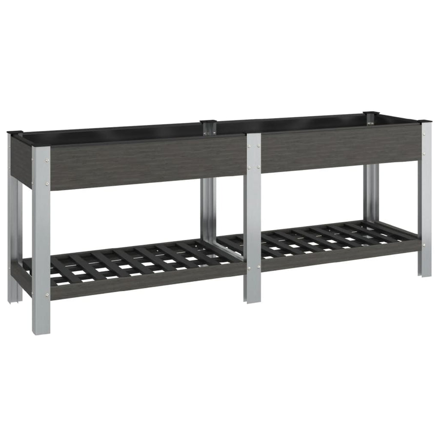 Plantenbak Verhoogd Met Schap Hkc Grijs 200 x 50 x 75 cm