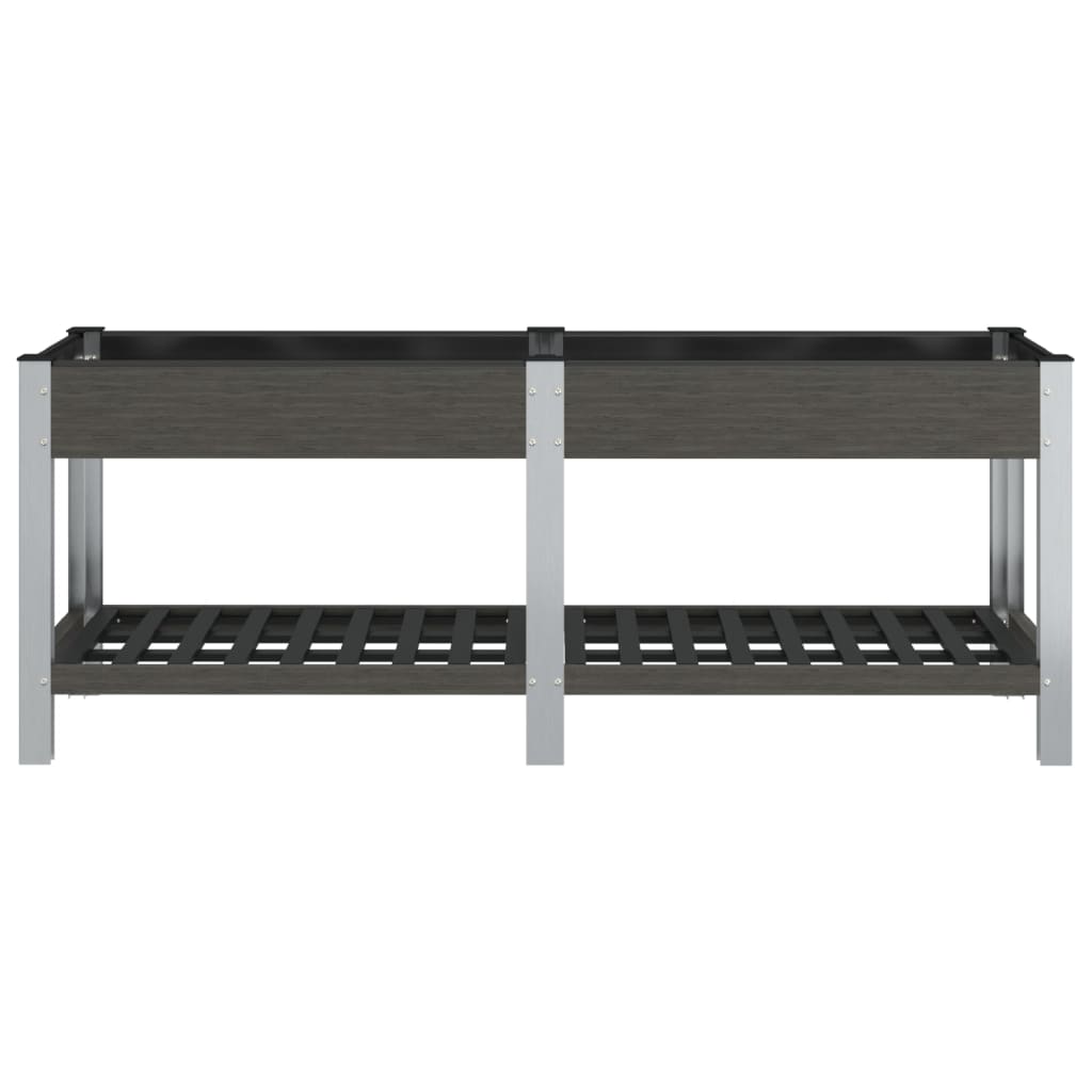 Plantenbak Verhoogd Met Schap Hkc Grijs 200 x 50 x 75 cm