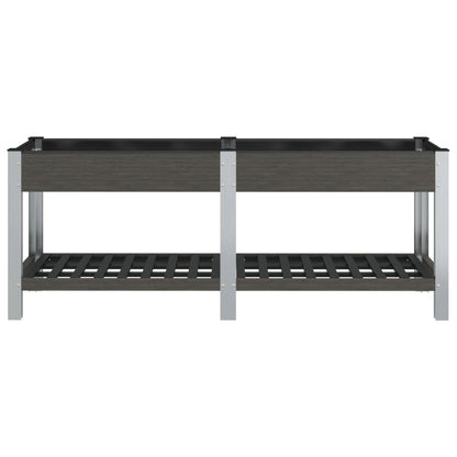 Plantenbak Verhoogd Met Schap Hkc Grijs 200 x 50 x 75 cm