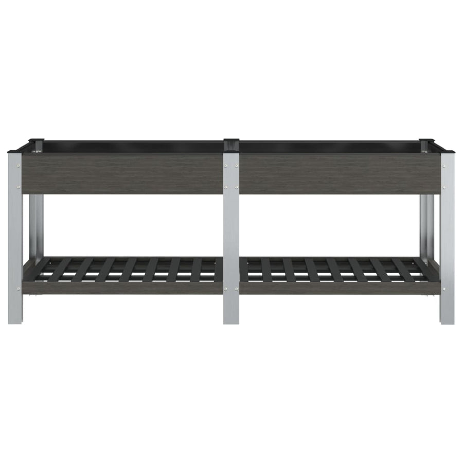 Plantenbak Verhoogd Met Schap Hkc Grijs 200 x 50 x 75 cm