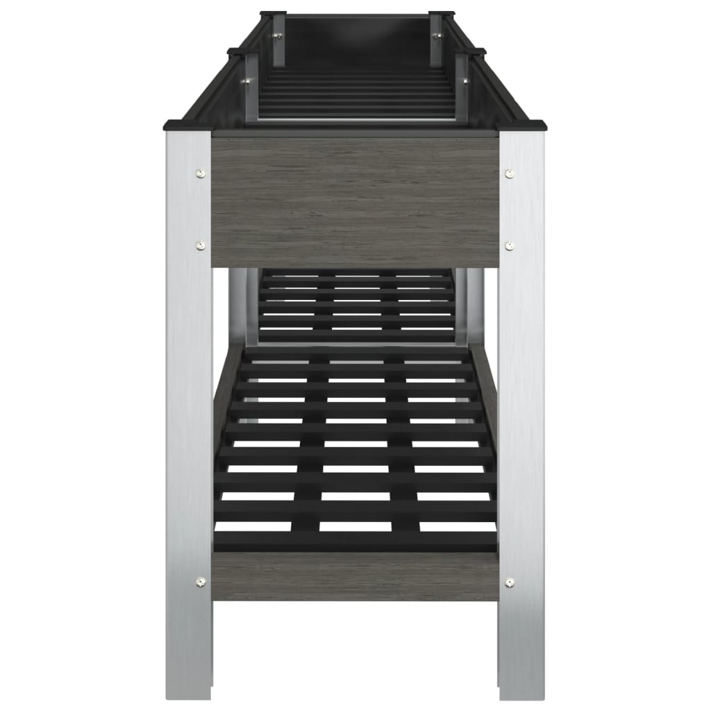 Plantenbak Verhoogd Met Schap Hkc Grijs 200 x 50 x 75 cm