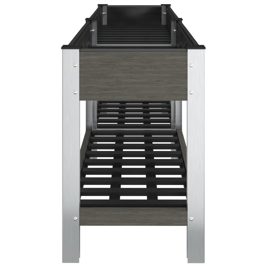 Plantenbak Verhoogd Met Schap Hkc Grijs 200 x 50 x 75 cm
