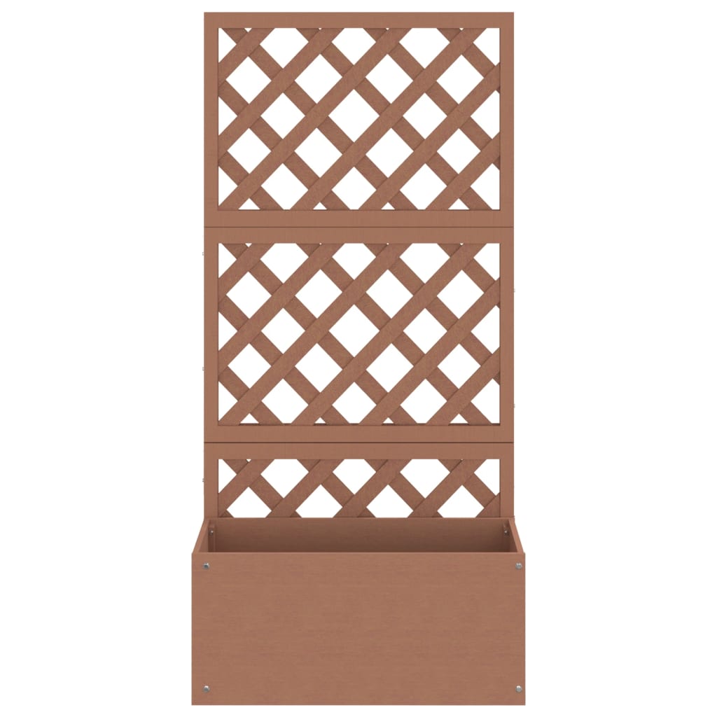 Plantenbak met latwerk 65x33x135 cm HKC bruin