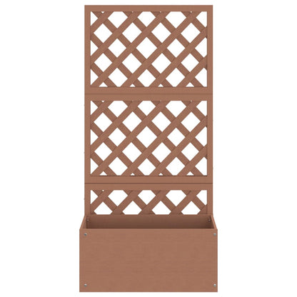 Plantenbak met latwerk 65x33x135 cm HKC bruin
