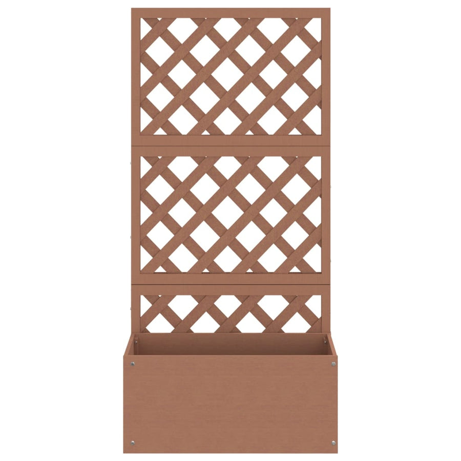 Plantenbak met latwerk 65x33x135 cm HKC bruin