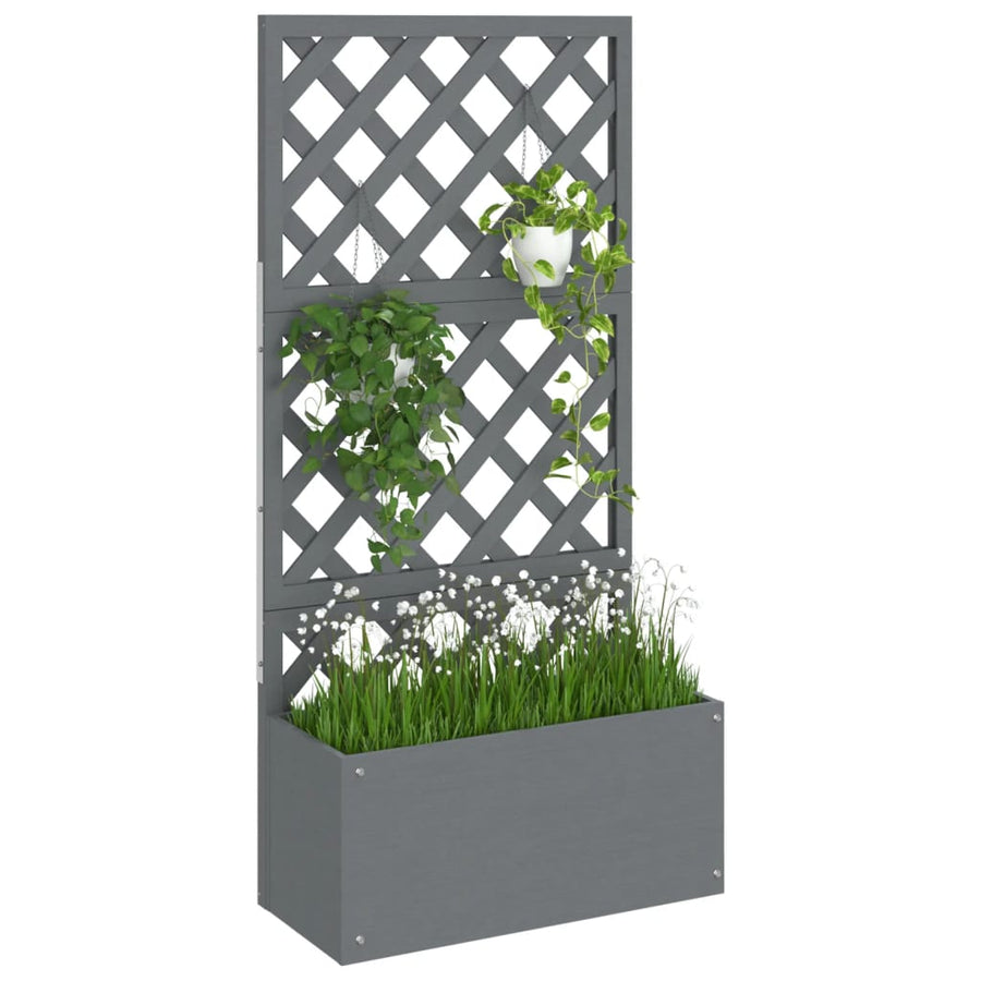 Plantenbak Met Latwerk Hkc 1 65 x 33 x 135 cm Grijs