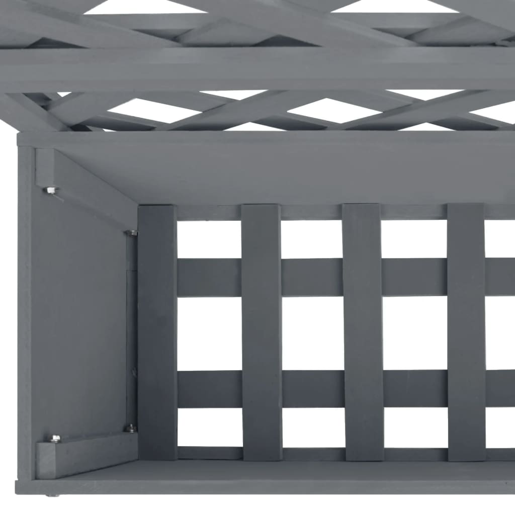 Plantenbak Met Latwerk Hkc 1 65 x 33 x 135 cm Grijs