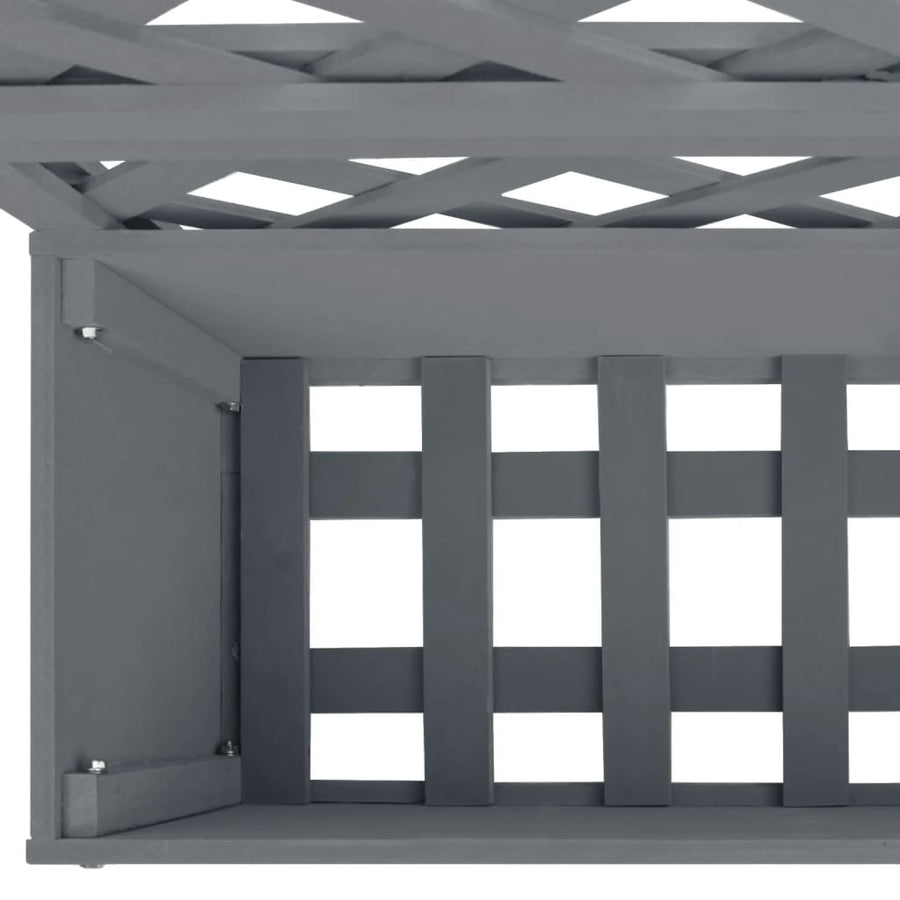 Plantenbak Met Latwerk Hkc 1 65 x 33 x 135 cm Grijs