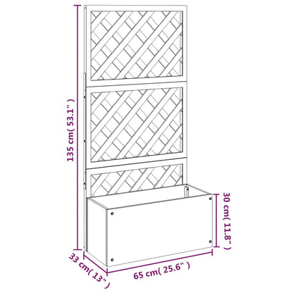 Plantenbak Met Latwerk Hkc 1 65 x 33 x 135 cm Grijs