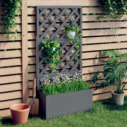 Plantenbak Met Latwerk Hkc 1 65 x 33 x 135 cm Grijs