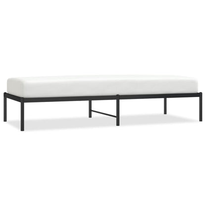 Bedframe metaal zwart 75 x 190 cm zonder hoofdbord