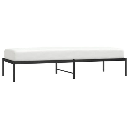 Bedframe metaal zwart 75 x 190 cm zonder hoofdbord