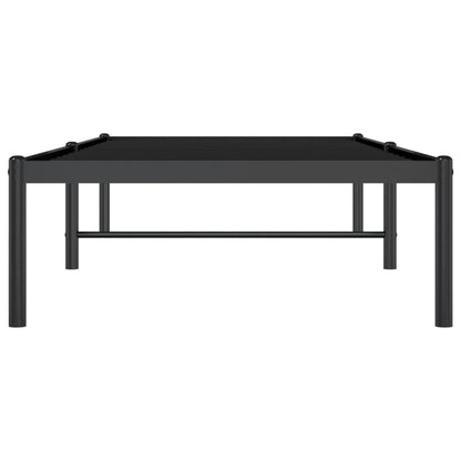 Bedframe metaal zwart 75 x 190 cm zonder hoofdbord