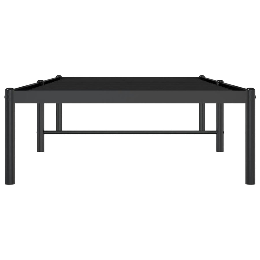 Bedframe metaal zwart 75 x 190 cm zonder hoofdbord