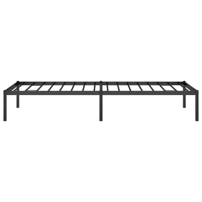 Bedframe metaal zwart 75 x 190 cm zonder hoofdbord